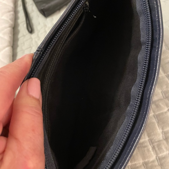 Black Vintage Genuine leather clutch bag. - Picture 3 of 6